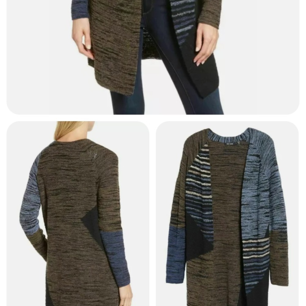 Nic + Zoe Cardigan sweater color block - Picture 2 of 11
